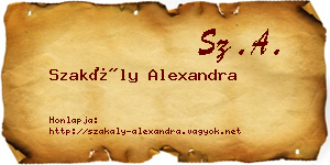 Szakály Alexandra névjegykártya
