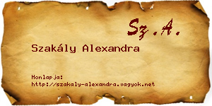 Szakály Alexandra névjegykártya
