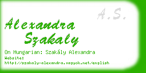 alexandra szakaly business card